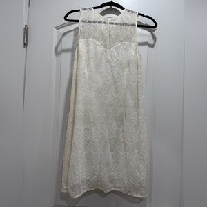 Kensie White Lace Dress Medium